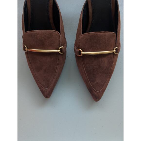 New Veronica Beard Leslie Suede Mule Size US 6M Cedar 2.75" Heel - Picture 5 of 11